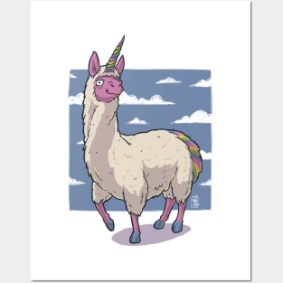 Llama elemental Posters and Art